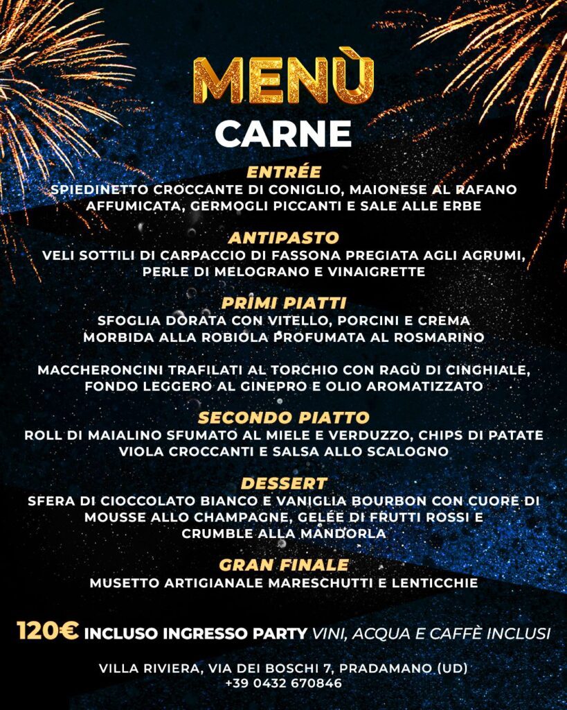 Capodanno a Villa Riviera 2025 Capodanno a Villa Riviera 2025